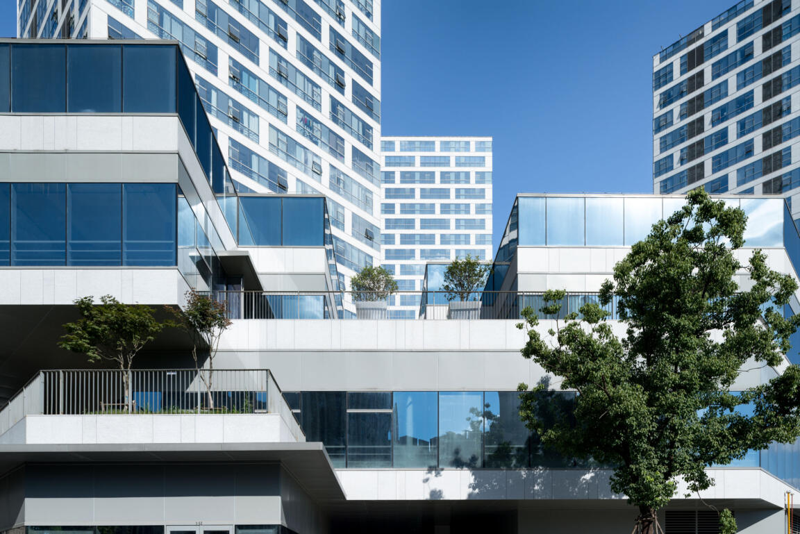 retail architecture, terraces, mixed use tower, hangzhou vantone, clou architects