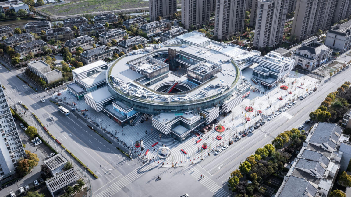 retail architecture, shopping mall, outdoor mall, shanghai, neo plaza, clou architects,